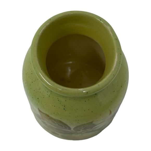 Country Charm Set of 4 Canisters Avocado Green Blue Mountain Pottery Canada 1980 - Picture 8 of 16